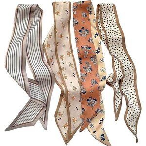 4Pcs Hair Scarf for Women, Fashion Boho Headband Scarf Accessory, 35" x 2.36"